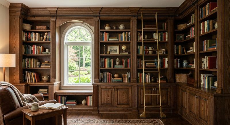 Custom Bookcase Installation in Winston Salem, NC
