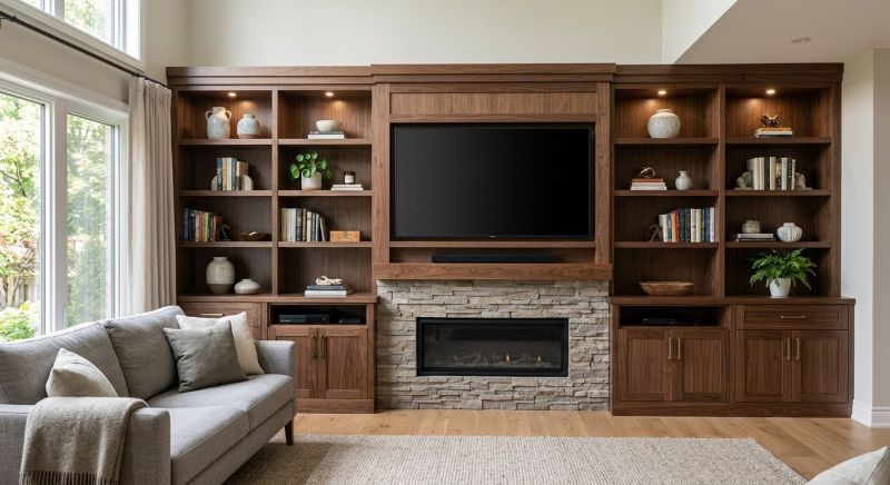 Fireplace Cabinet Installation in Frederick, MD